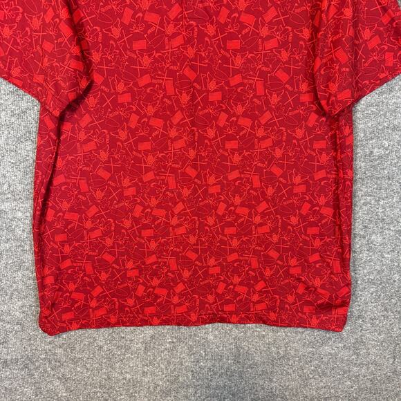 Puma Volition America Polo Shirt Mens Large Red Performance Freedom USA - Picture 3 of 10